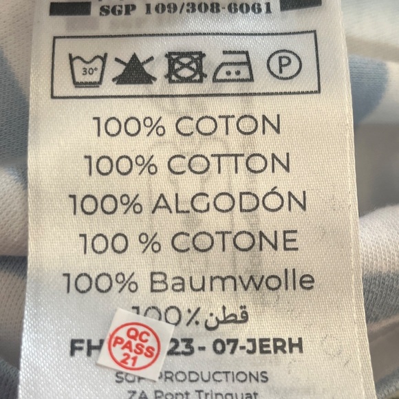 Hublot Light Blue and White Striped 100% Cotton Nautical Top - Picture 7 of 7